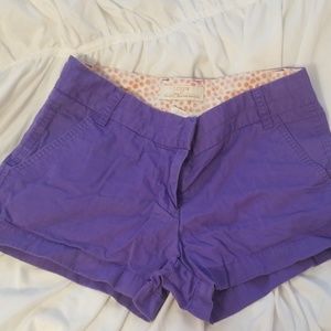 Purple J. Crew Chino Shorts